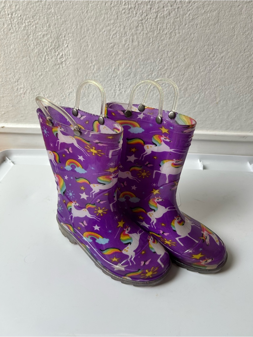 Size 13 Western Chief Toddler/Little Kid Unicorn Rain Boots Light-Up